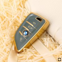 Glossy TPU key cover (SEK18/2) for BMW keys - blue