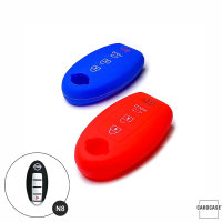 Silicone key fob cover case fit for Nissan N8 remote key red