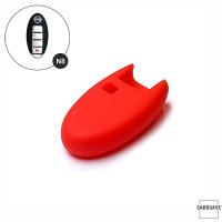 Silikon Schutzhülle / Cover passend für Nissan Autoschlüssel N8 rot