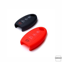 Silikon Schutzhülle / Cover passend für Nissan Autoschlüssel N8 rot