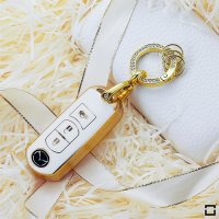 Funda protectora de TPU brillante (SEK18/2) para llaves Mazda - blanca