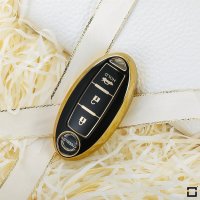 Glossy TPU key cover (SEK18/2) for Nissan keys - black