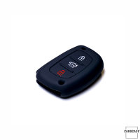 Coque de protection en silicone pour voiture Hyundai clé télécommande D1 noir