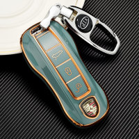 Glossy TPU key cover (SEK18) for Porsche keys - blue