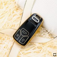Funda protectora de TPU brillante (SEK18/2) para llaves Audi - negro