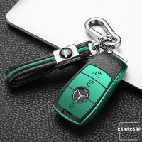 Silicone key fob cover case fit for Mercedes-Benz M9 remote key green