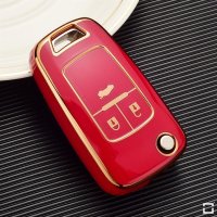 Glossy TPU key cover (SEK18) for Opel keys  - red