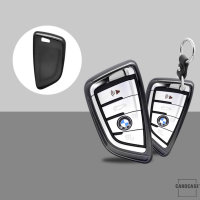 Glossy Silikon Schutzhülle / Cover passend für BMW Autoschlüssel B6, B7 blau