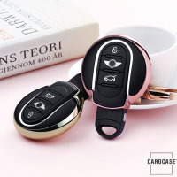 Glossy Silikon Schutzhülle / Cover passend für MINI Autoschlüssel MC3 rosa