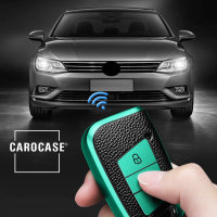 Silicone key fob cover case fit for Volkswagen, Skoda, Seat V4 remote key green