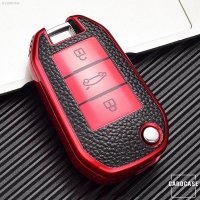 silicona funda para llave de Opel, Citroen, Peugeot P3 rojo