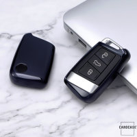 Cover Guscio / Copri-chiave silicone compatibile con Volkswagen, Skoda, Seat V4 argento