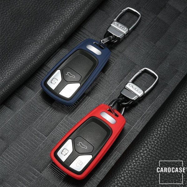 Silicone key fob cover case fit for Audi AX6 remote key black