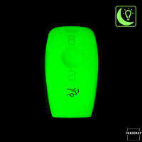 Cover Guscio / Copri-chiave silicone compatibile con Mercedes-Benz M9 verde (illuminante)
