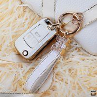 Glossy TPU key cover (SEK18/2) for Opel keys - white