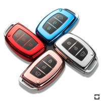 Silicone key fob cover case fit for Hyundai D2 remote key rose