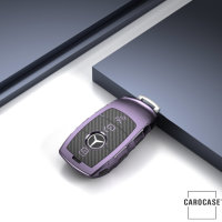 Coque de protection en silicone pour voiture Mercedes-Benz clé télécommande M9 pourpre