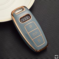 Glossy TPU key cover (SEK18) for Audi keys  - blue