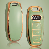 Glossy TPU Schlüsselhülle / Schutzhülle (SEK18) passend für Audi Schlüssel - rot