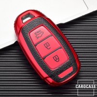 Silicone key fob cover case fit for Hyundai D9 remote key red