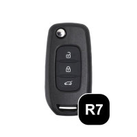 Silikon Schutzhülle / Cover passend für Renault Autoschlüssel R7 schwarz