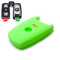 Silicone key fob cover case fit for BMW B4 remote key luminous green