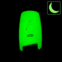 Cover Guscio / Copri-chiave silicone compatibile con BMW B4 verde (illuminante)