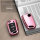 Silicone key fob cover case fit for Volkswagen, Skoda, Seat V3 remote key rose
