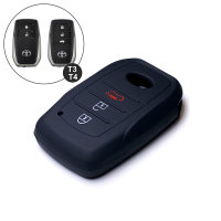 Silicone key fob cover case fit for Toyota T3, T4 remote key black
