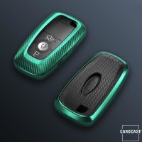 Coque de protection en silicone pour voiture Ford clé télécommande F8, F9 vert