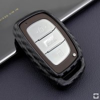 Cover Guscio / Copri-chiave silicone compatibile con Hyundai D1, D2 nero