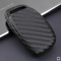 Silikon Carbon-Look Schlüssel Cover passend für Hyundai Schlüssel schwarz SEK3-D1-1