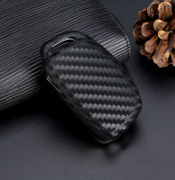 Silikon Carbon-Look Schlüssel Cover passend für Hyundai Schlüssel schwarz SEK3-D6, D7 (Schutzhülle ohne Zubehör)
