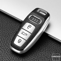 Silicone key fob cover case fit for Audi AX7 remote key...