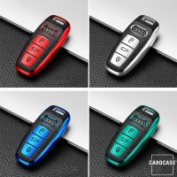 Silicone key fob cover case fit for Audi AX7 remote key red