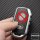 Coque de protection en silicone pour voiture Kia clé télécommande K8 rouge