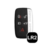 Silikon Schlüssel Cover passend für Land Rover Schlüssel LR2 silber