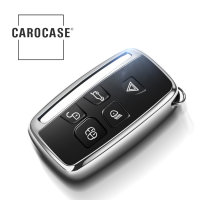 Cover Guscio / Copri-chiave silicone compatibile con Land Rover, Jaguar LR2 argento
