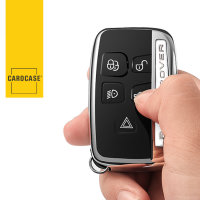 Silikon Schlüssel Cover passend für Land Rover Schlüssel LR2 silber