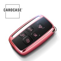 Silikon Schlüssel Cover passend für Land Rover Schlüssel LR2 rosa