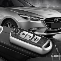 Coque de protection en silicone pour voiture Mazda clé télécommande MZ1, MZ2 argent