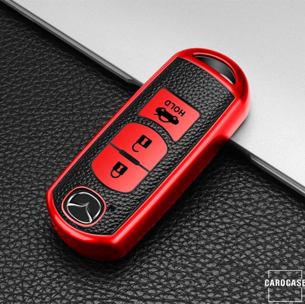 Cover Guscio / Copri-chiave silicone compatibile con Mazda MZ1, MZ2 rosso