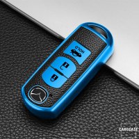 silicona funda para llave de Mazda MZ1, MZ2 azul