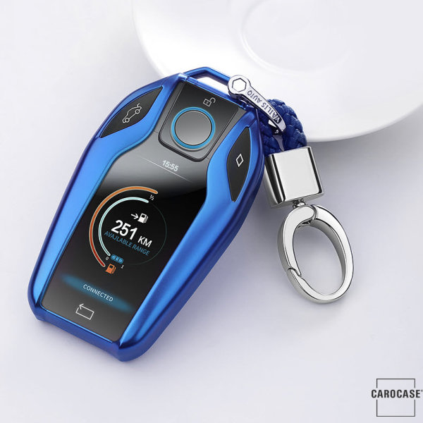 Silikon Lack Schutzhülle für BMW Autoschlüssel SEK2-B8 blau