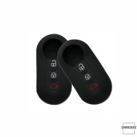Silikon Schutzhülle / Cover passend für Fiat Autoschlüssel FT2 lila