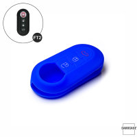 Coque de protection en silicone pour voiture Fiat clé télécommande FT2 bleu