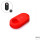 Silicone key fob cover case fit for Fiat FT2 remote key red