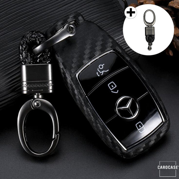 Coque de protection en silicone pour voiture Mercedes-Benz clé télécommande M9 noir