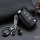 Silikon Carbon-Look Schlüssel Cover passend für Volkswagen, Skoda, Seat Schlüssel schwarz SEK3-V3-1
