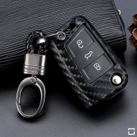Silicone key fob cover case fit for Volkswagen, Skoda, Seat V3 remote key black
